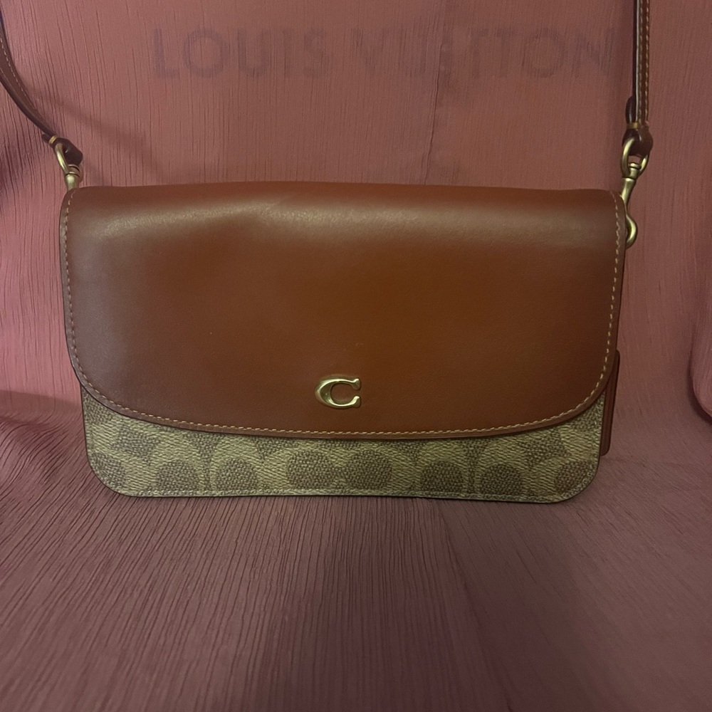 Coach Hayden crossbody bag in signature coated canvas and refined leathe